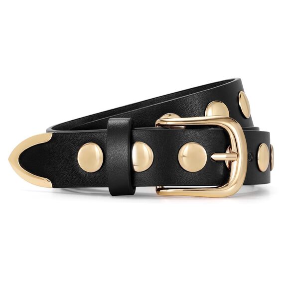 Women Fashion Leather Belt Punk Studded Belt For Jeans Pants 1176 - Picture 9 of 9